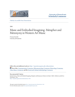 Music and Embodied Imagining: Metaphor and