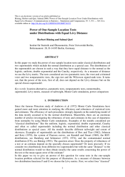 Power of One-Sample Location Tests under Distributions with Equal