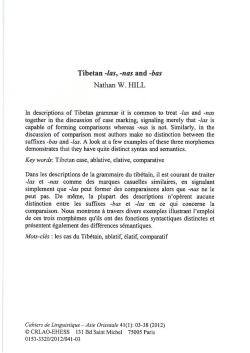 Tibetan -las, -nas and -bas