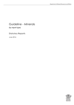 Reporting guidelines - Minerals - Department of Natural Resources