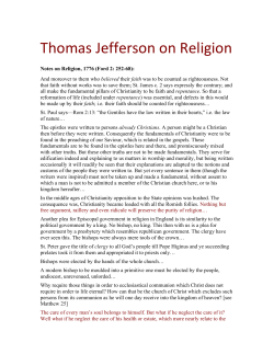 Jefferson on Religion - World Policy Institute