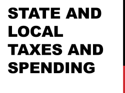 State and Local taxes and spending