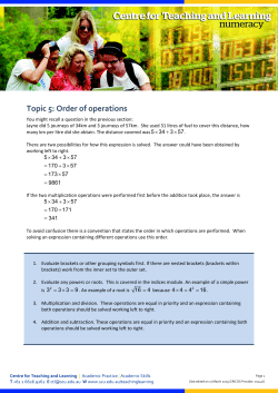 Order of operations