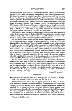 Review of The Legacy of Sacco and Vanzetti by G. Louis Joughin