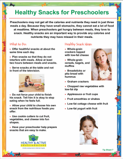 Healthy Snacks for Preschoolers