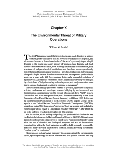 The Environmental Threat of Military Operations