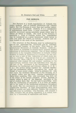 St. Dunstan`s Red and White PAX ROMANA . Pax Romana is a