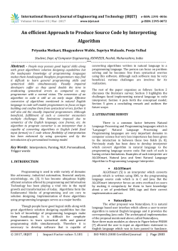 An efficient Approach to Produce Source Code by