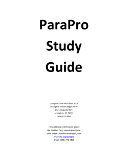 ParaPro Study Guide