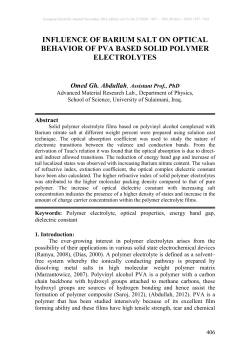 INFLUENCE OF BARIUM SALT ON OPTICAL BEHAVIOR OF PVA