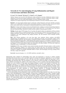 Towards In Vivo microimaging of Lung Inflammation and Repair