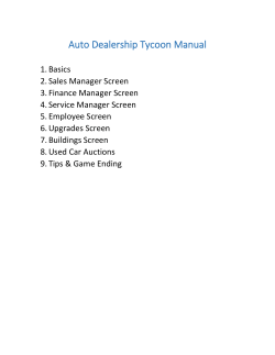 Auto Dealership Tycoon Manual