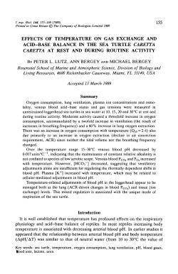 effects of temperature on gas exchange and acid