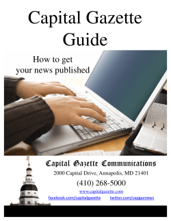 Get News Published - Capital Gazette Guide