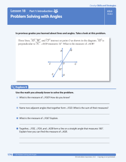Problem Solving with Angles