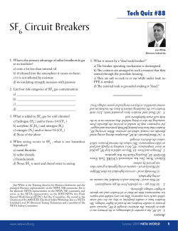 SF Circuit Breakers - InterNational Electrical Testing Association