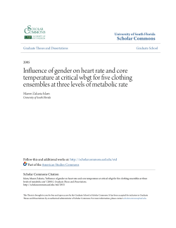 Influence of gender on heart rate and core temperature at critical