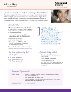 informaSeq Prenatal Test - National Reference Laboratory