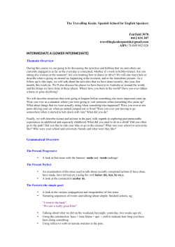 course outline. - The Travelling Koala Spanish Language