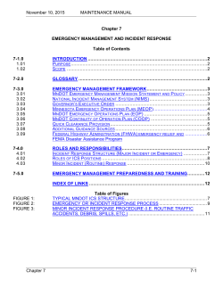 Emergency Management and Incident Response