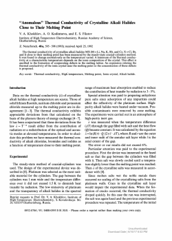 "Anomalous" Thermal Conductivity of Crystalline Alkali
