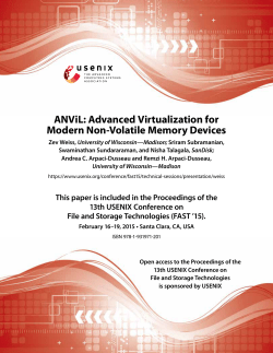 ANViL: Advanced Virtualization for Modern Non-Volatile