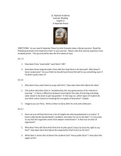 A Separate Peace Journal Prompts