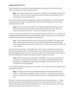 SERMON QUESTIONS 9-28-14 What similarities do you see