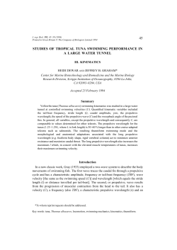 How Tuna Swim - Journal of Experimental Biology
