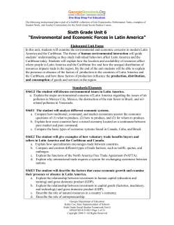 Unit 6 - Environmental and Economic Forces in Latin America