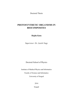 photosynthetic organisms in biocomposites