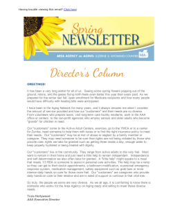 Spring has Sprung!! - Area Agency on Aging for Luzerne and