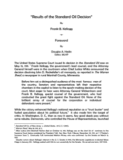 Frank B. Kellogg: "Results of the Standard Oil Decision."