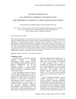 (vi) removal from aqueous solutions