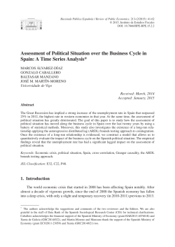 Assessment of Political Situation over the Business Cycle in Spain