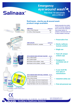 eye/wound wash - Aaxis Pacific Healthcare