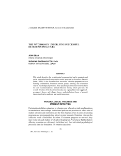 The Psychology Underlying Successful Retention Practices