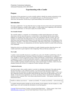 Experimenting with a Candle