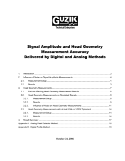 Measurement Accuracy of Digital and Analog Methods