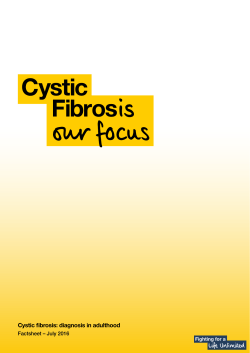 diagnosis in adulthood - Cystic Fibrosis Trust