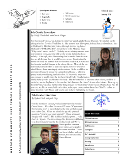 January Newsletter