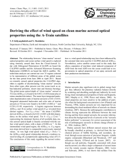 Deriving the effect of wind speed on clean marine aerosol optical