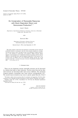 On Conservation of Renewable Resources with Stock