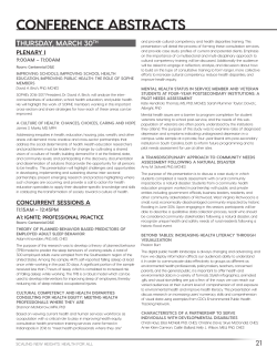 SOPHE2017 Conference Abstracts and Posters