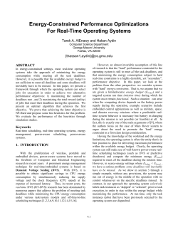 Energy-Constrained Performance Optimizations For Real