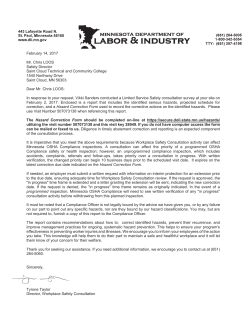 OSHA Consultation Report 02-02-2017