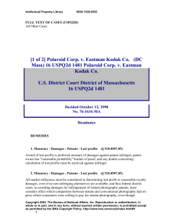 Polaroid Corp. v. Eastman Kodak Co.