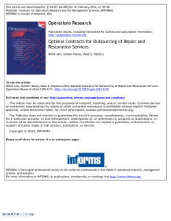 Optimal Contracts for Outsourcing of Repair and Restoration Services