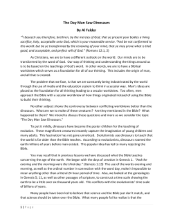 The Day Man Saw Dinosaurs By Al Felder