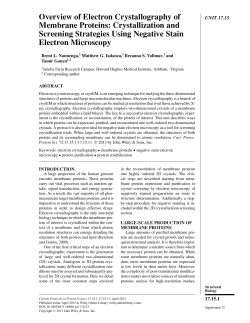 Overview of Electron Crystallography of Membrane